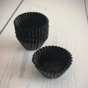 ROUND CUP CAKE GLASSINE BLACK 55-24