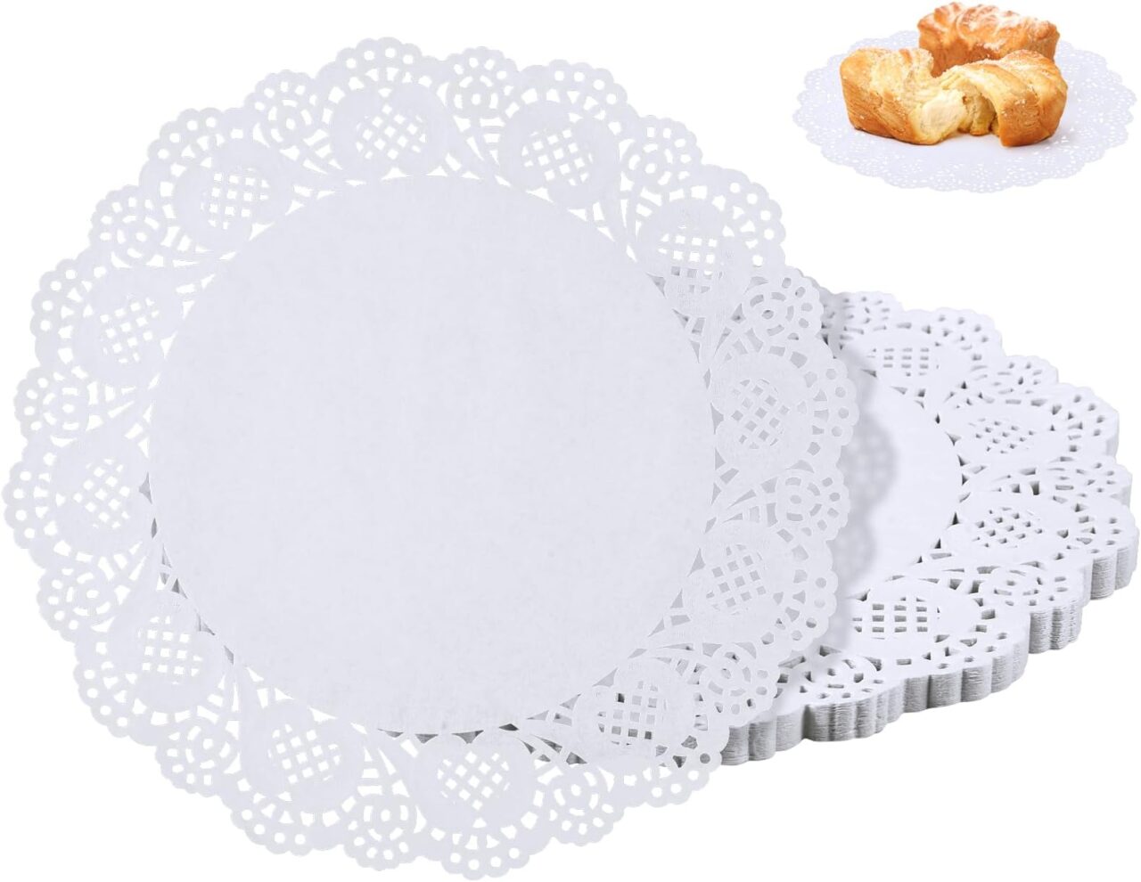 ROUND DOILIES 5.5" PUTIH
