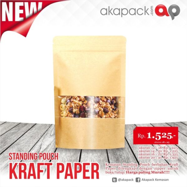 Std Pouch GKW+ZIP 18x28+8