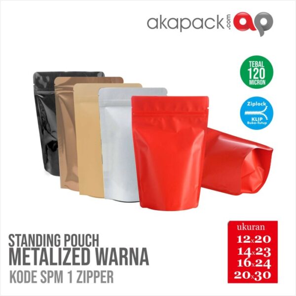 Std Pouch Metalize Warna SPM 14x23