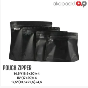 Std Pouch SPCW Hitam + ZIP 14x22