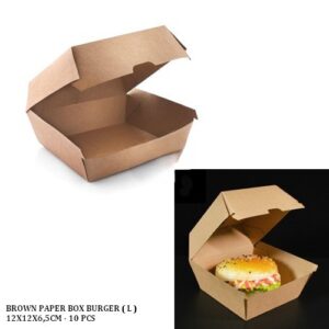 Burger Box Brown Kraft L