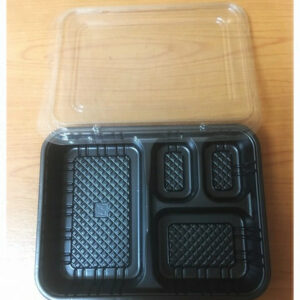 Tray Bento sekat 3 Warna Hitam
