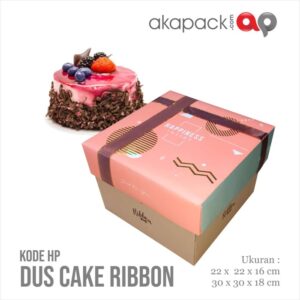 Dus Cake Noble Rose Ribbon 22x22x16