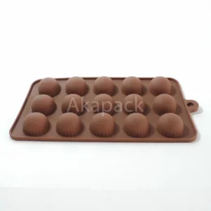 Silikon Coklat Bulat 1