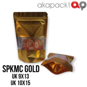 Std Pouch SPKMC Gold + ZIP 10x15+3