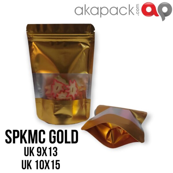 Std Pouch SPKMC Gold + ZIP 9x13+3