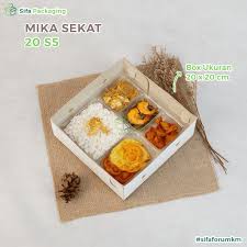 Nasi Box Sekat Terong 20x20