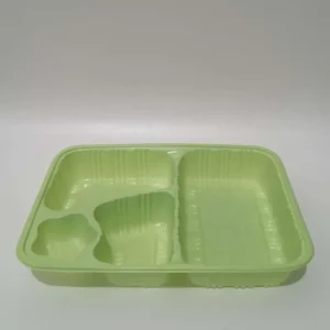Tray Bento Sekat 4 Hijau Microwave Safe