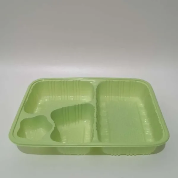 Tray Bento Sekat 4 Hijau Microwave Safe