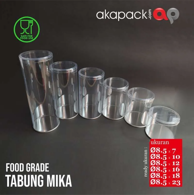 Tabung Mika 8,5 x 14cm