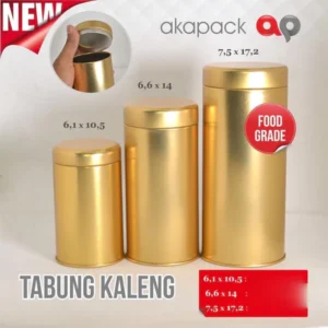 Tabung Kaleng Putih 6.1x10.5